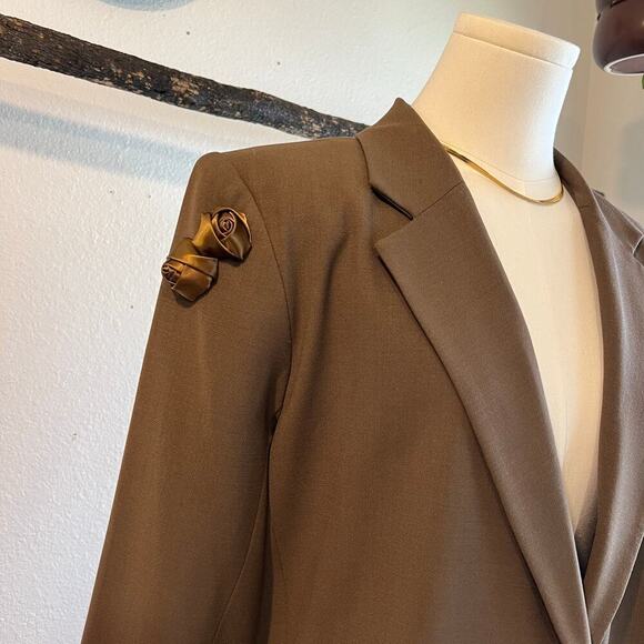 J'envie New York Made in USA Rose Embellished Single Button Blazer Size 14 - Picture 14 of 15